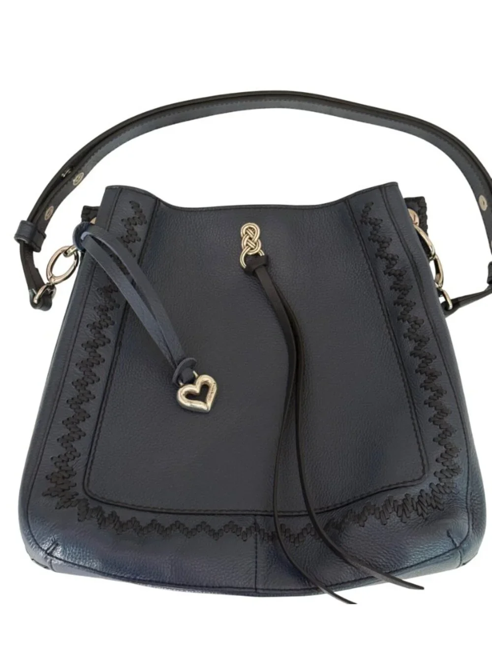 Navy Blue Brighton Georgia Convertible Hobo Bag Purse Tote